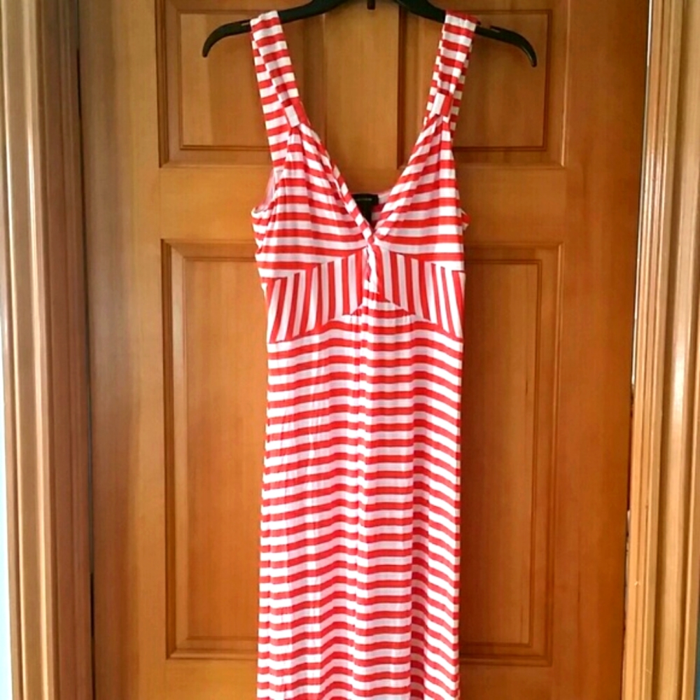 Spense Orange Striped Maxi Dress Size Juniors Large